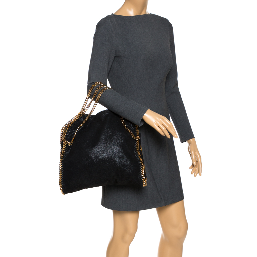 

Stella McCartney Black Faux Leather Small Falabella Tote