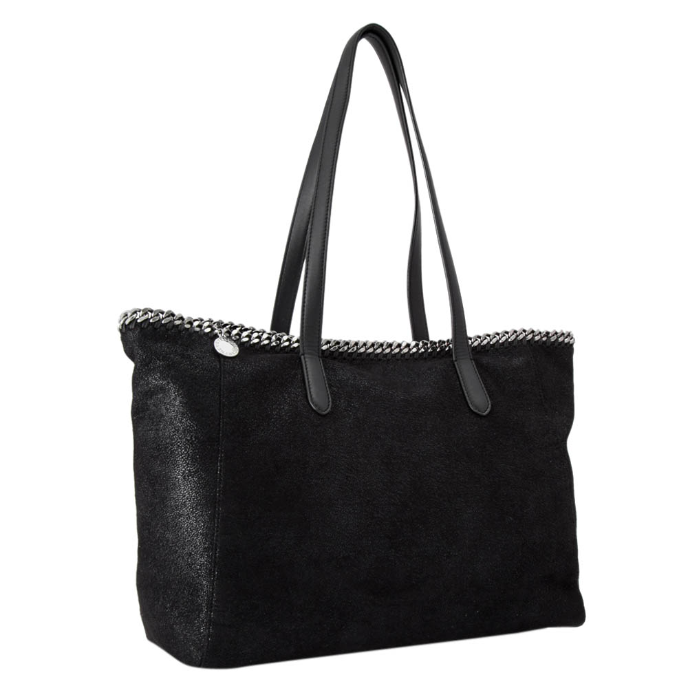 

Stella McCartney Black Faux Leather Falabella Shaggy Deer Tote Bag