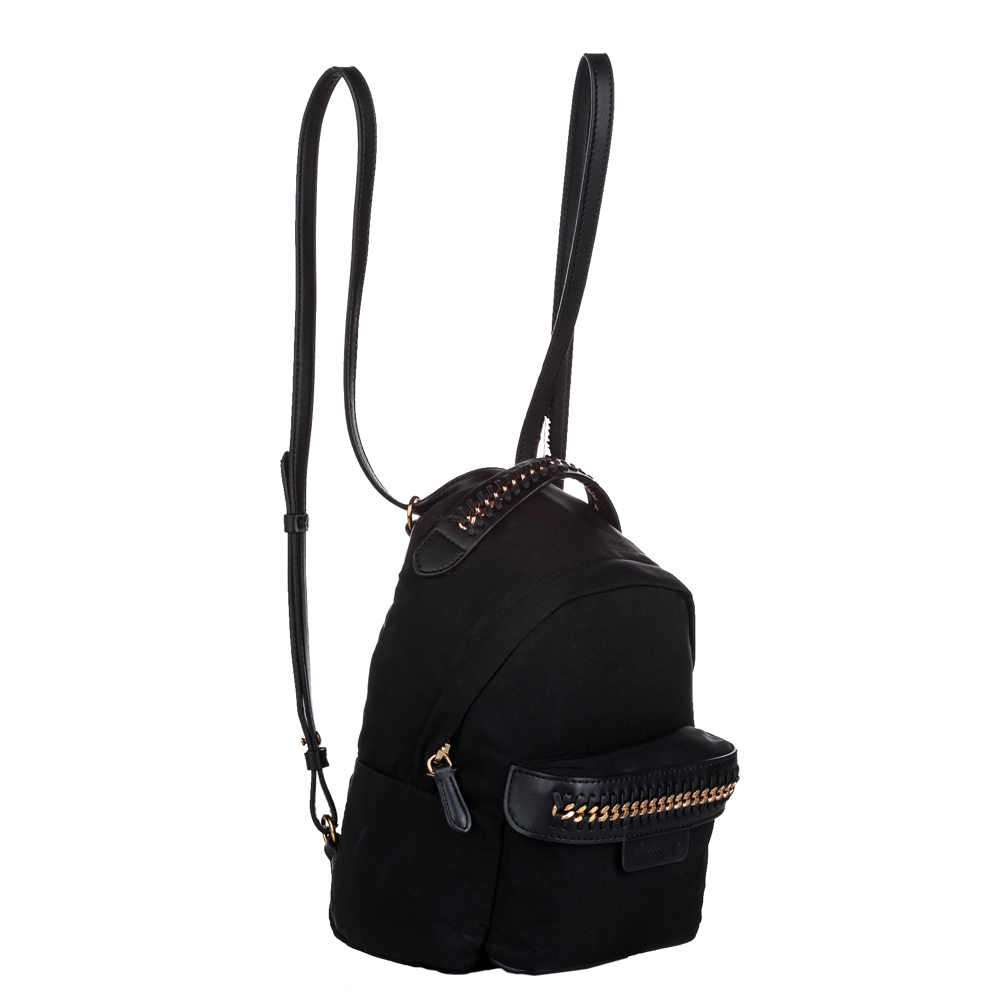 

Stella McCartney Black Canvas Mini Falabella Go Backpack