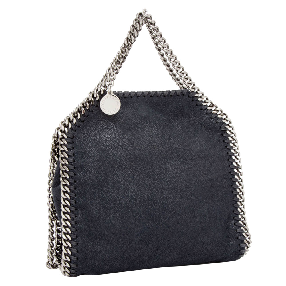 

Stella McCartney Black Tiny Falabella Shaggy Deer Tote Bag