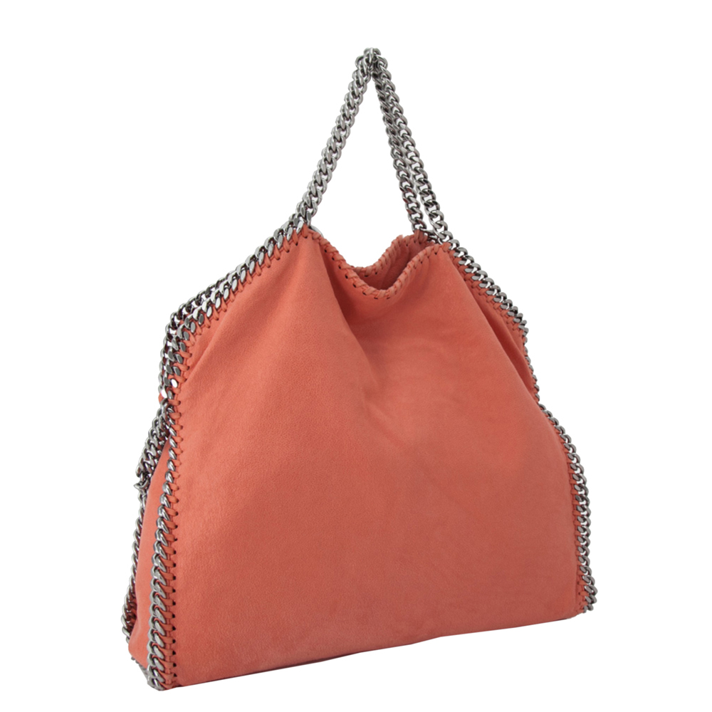 

Stella McCartney Orange Falabella Shaggy Deer Fold-Over Tote Bag