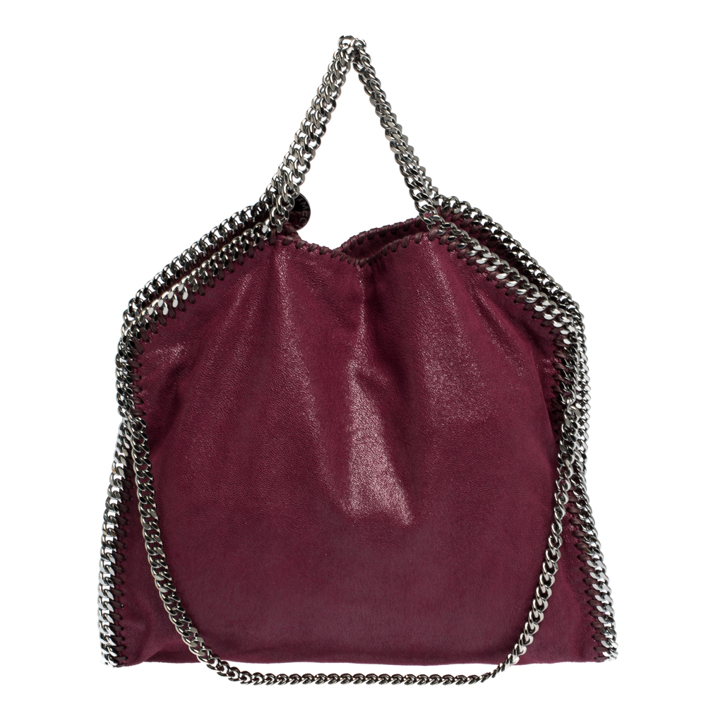 Pre Owned Stella McCartney Purple Faux Leather Small Falabella Tote