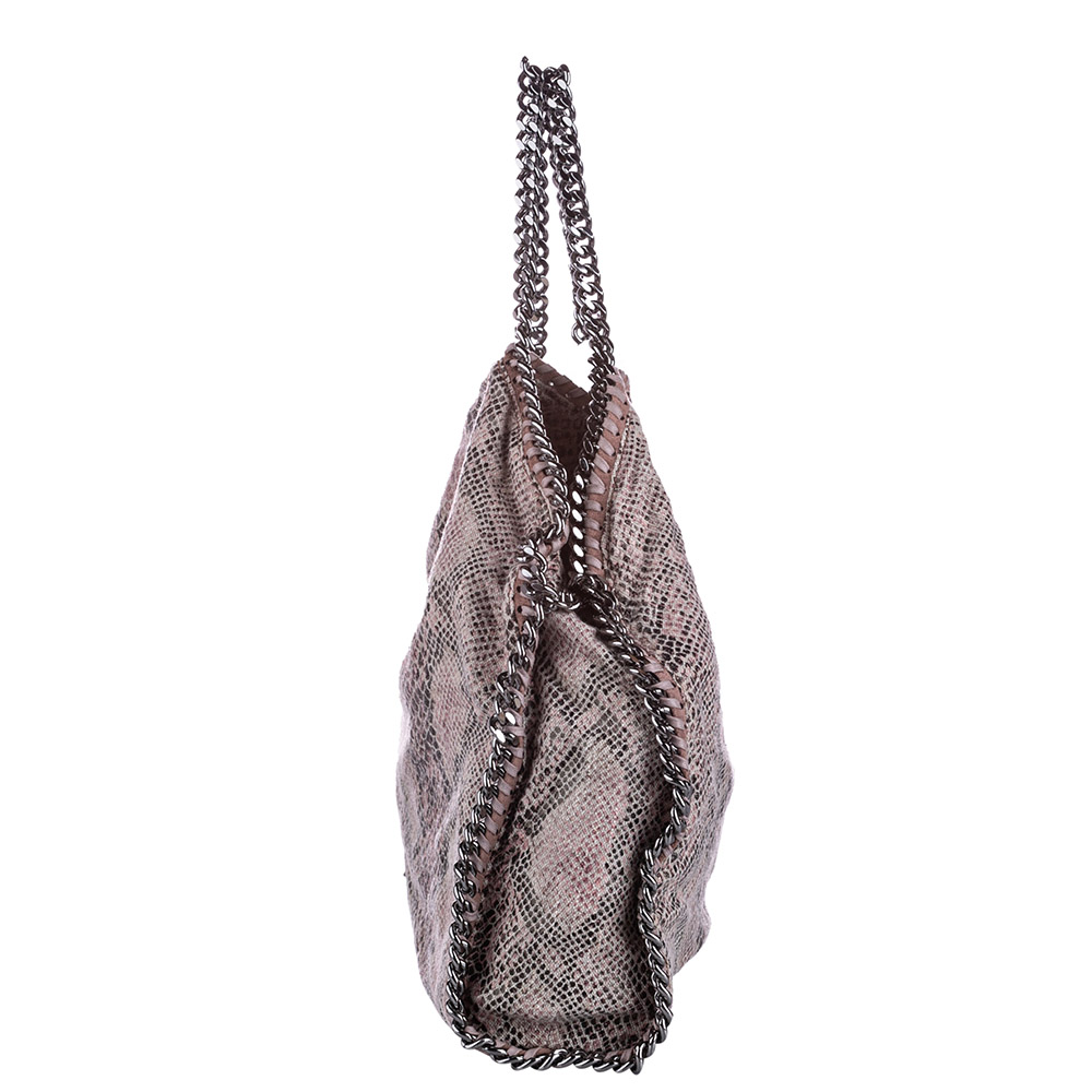 

Stella McCartney Brown/Beige Python Design Leather Tote Bag