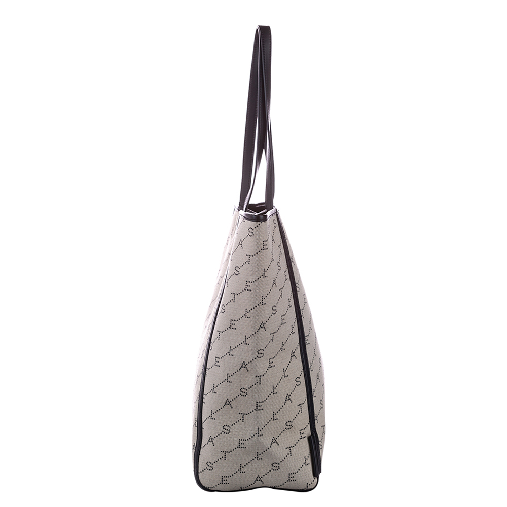 

Stella McCartney Brown/Beige Canvas East West Logo Tote Bag