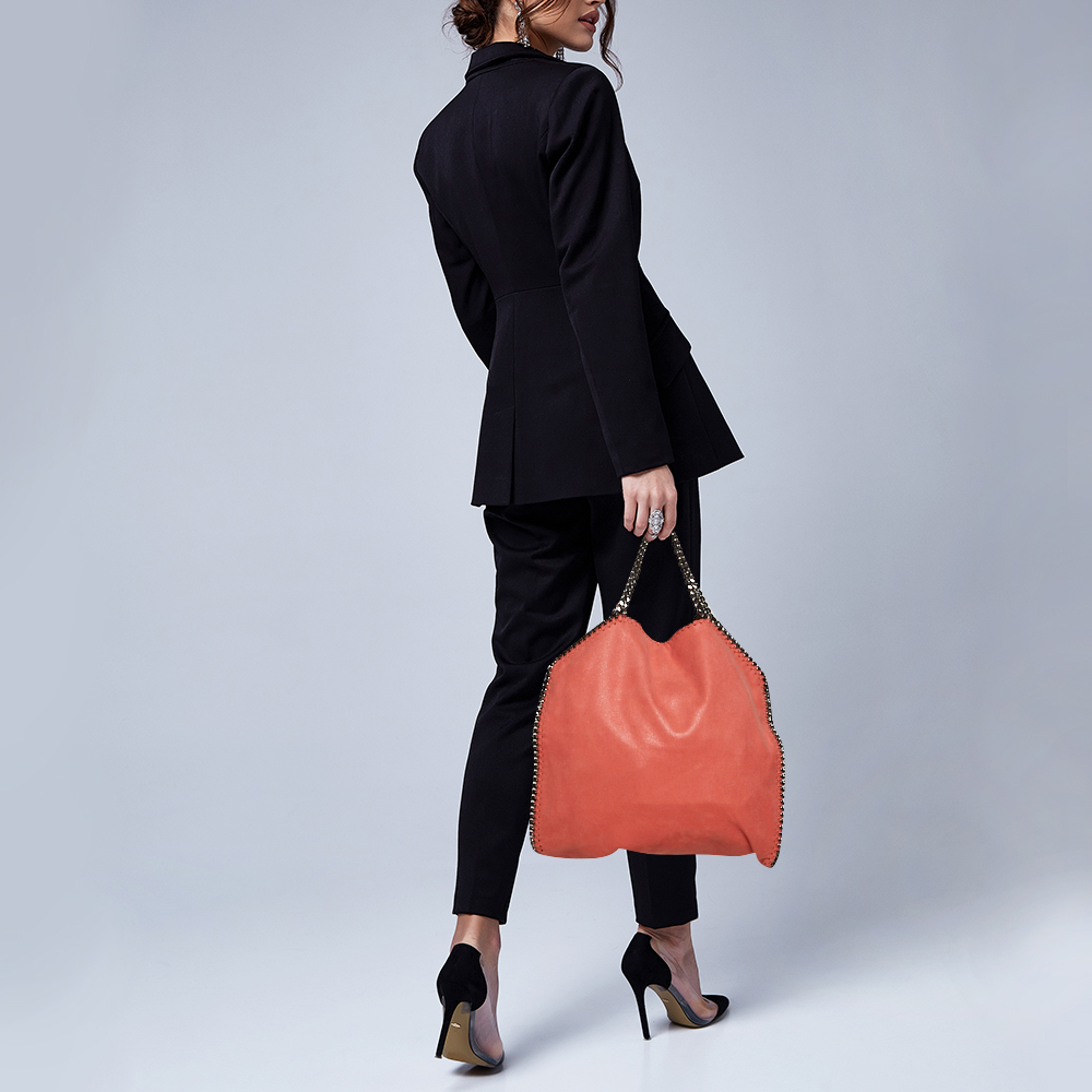

Stella McCartney Coral Faux Leather Falabella Tote, Orange