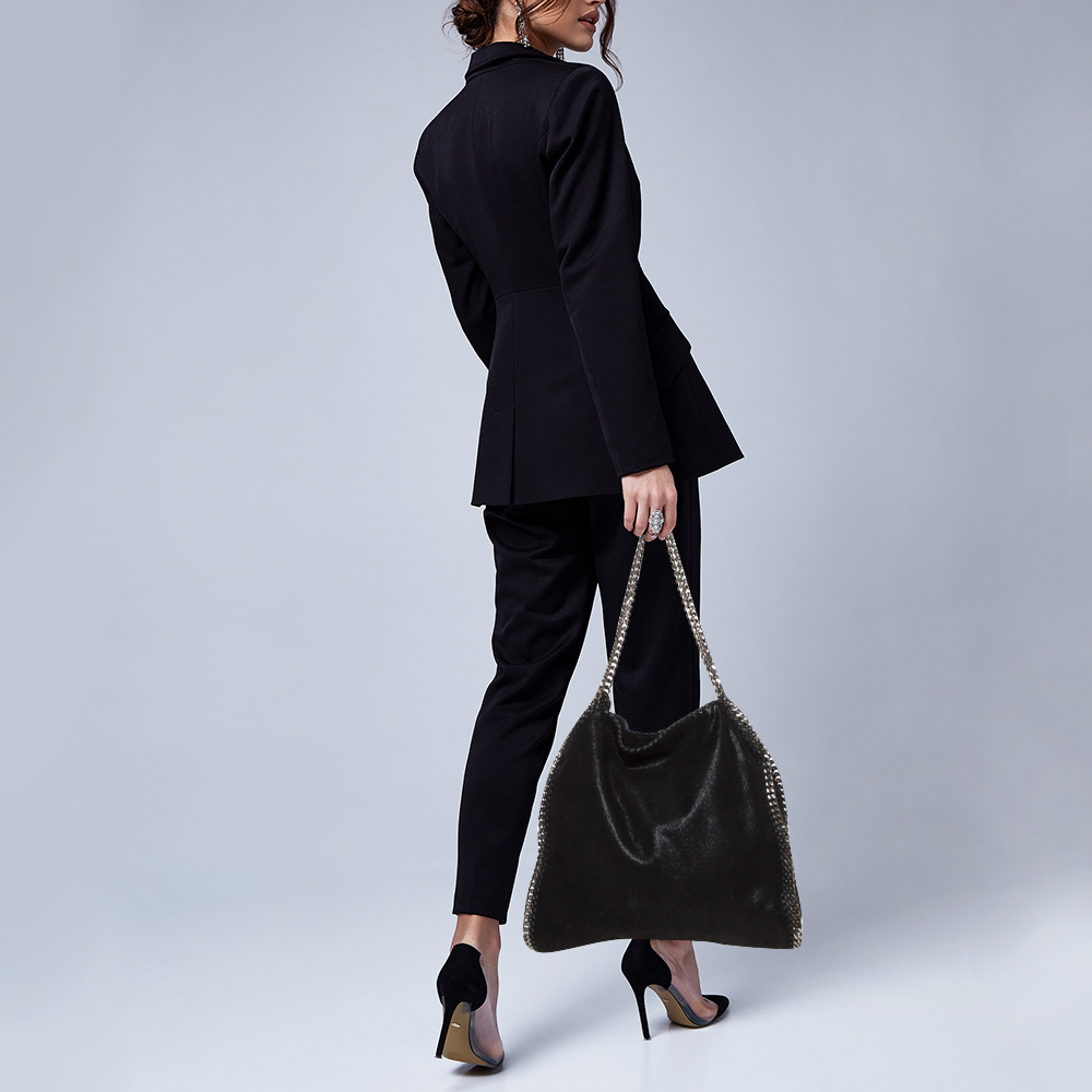 

Stella McCartney Black Faux Leather Falabella Tote