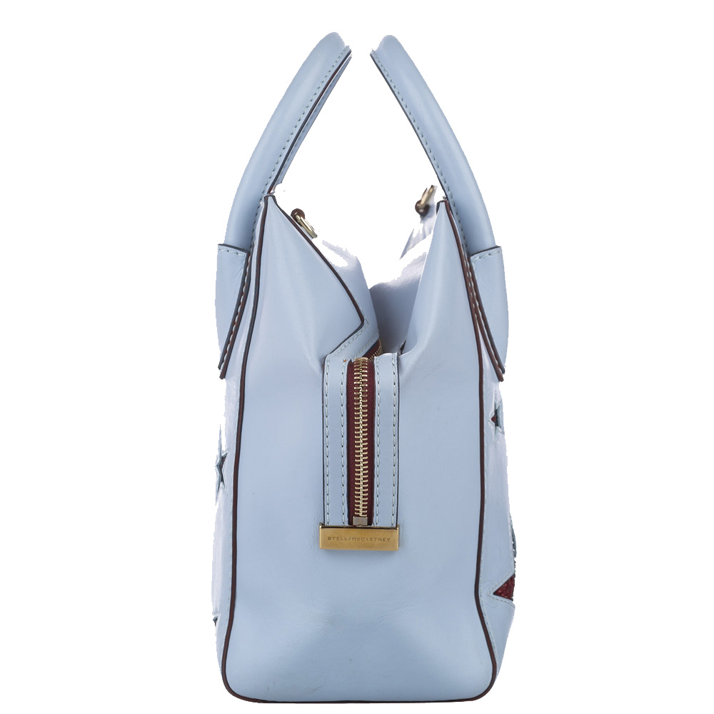 

Stella McCartney Blue Leather Cavendish Stars Boston Bag