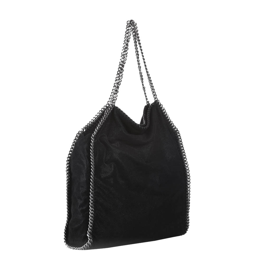

Stella McCartney Black/Silver Fabric Falabella Tote Bag