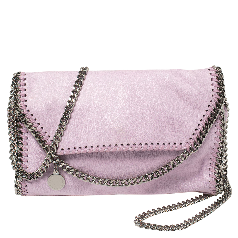 Pre-owned Stella Mccartney Lilac Faux Leather Mini Falabella Shoulder Bag In Purple
