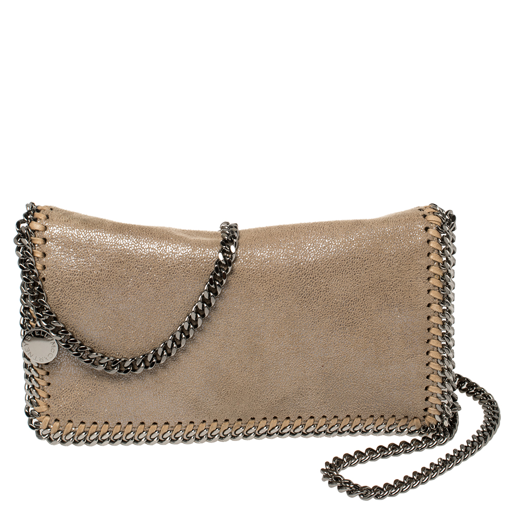 Pre-owned Stella Mccartney Beige Faux Leather Falabella Crossbody Bag