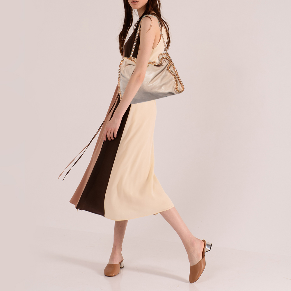 

Stella McCartney Beige Faux Leather Small Falabella Tote