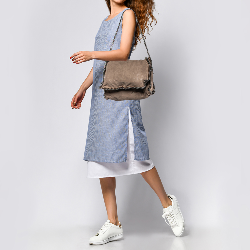 

Stella McCartney Beige Faux Suede Falabella Tote