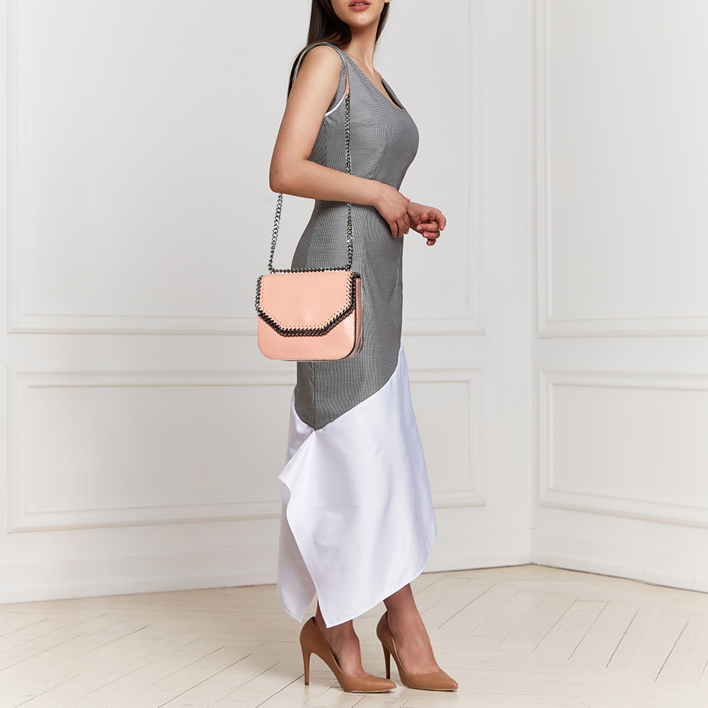 

Stella McCartney Beige Faux Leather Falabella Box Shoulder Bag