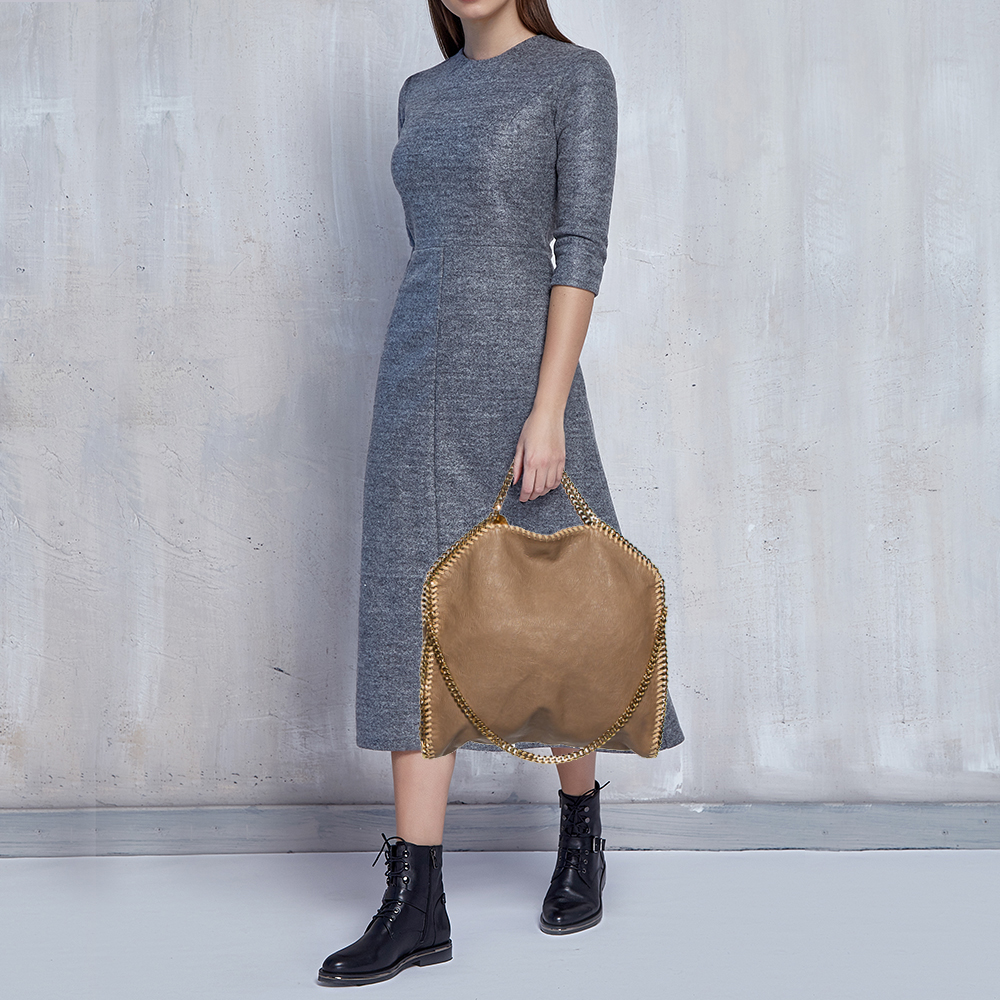 

Stella McCartney Beige Faux Leather Small Falabella Tote