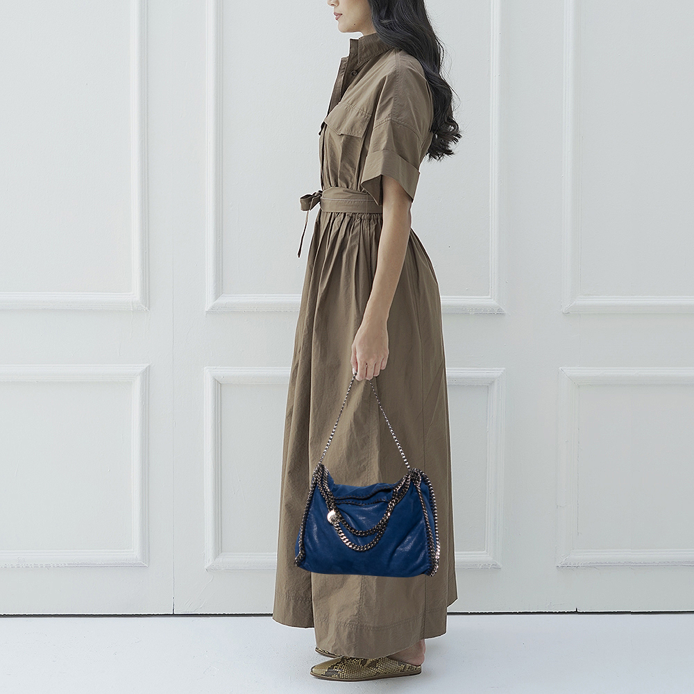 

Stella McCartney Blue Faux Leather Small Falabella Tote