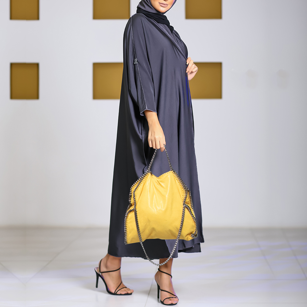 

Stella McCartney Yellow Faux Suede Falabella Tote