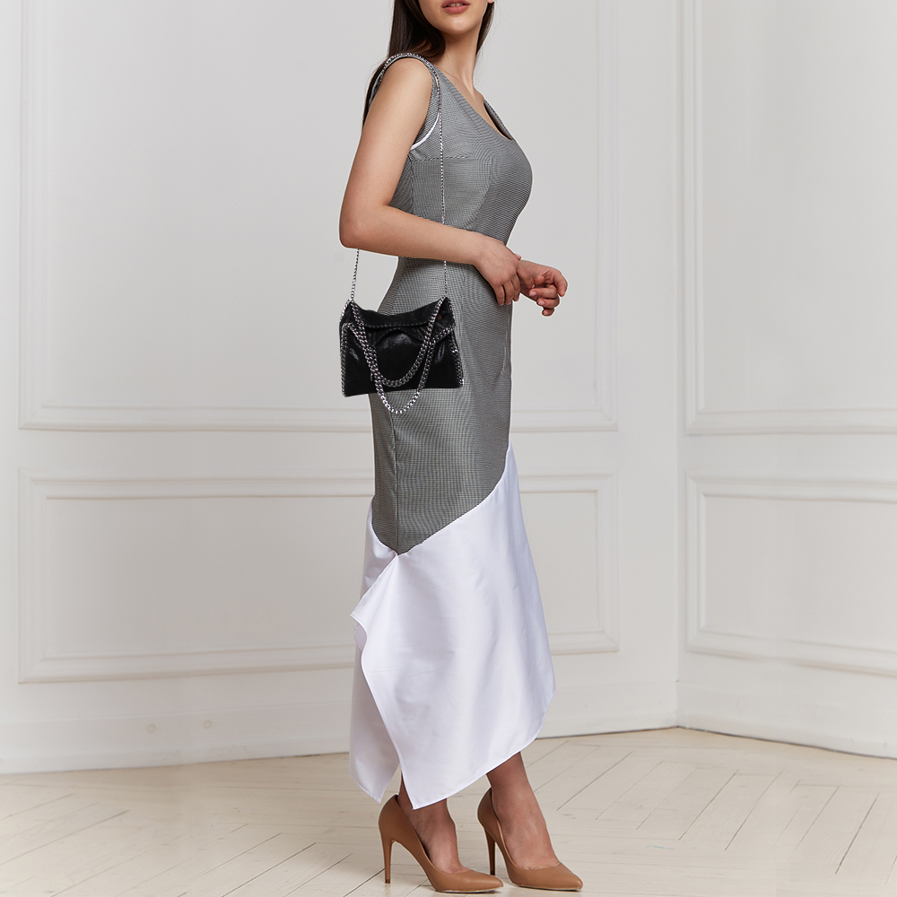 

Stella McCartney Black Faux Leather Mini Falabella Tote