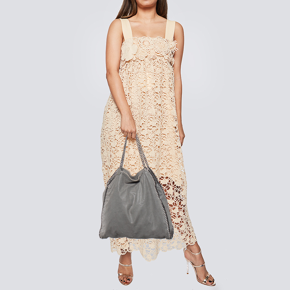 

Stella McCartney Grey Faux Leather Falabella Tote