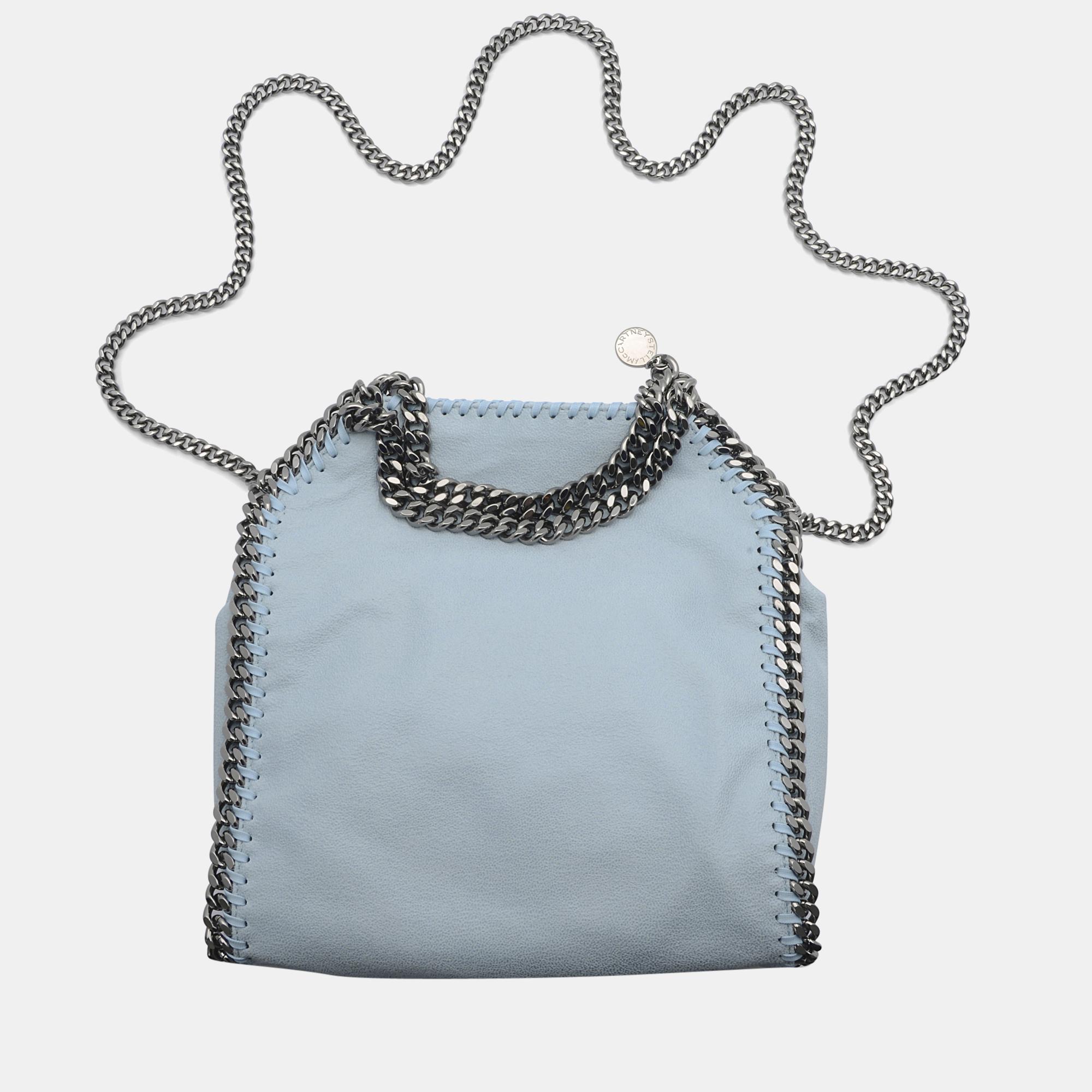 

Stella McCartney Falabella Vegan Leather Mini Fold-Over Tote, Blue