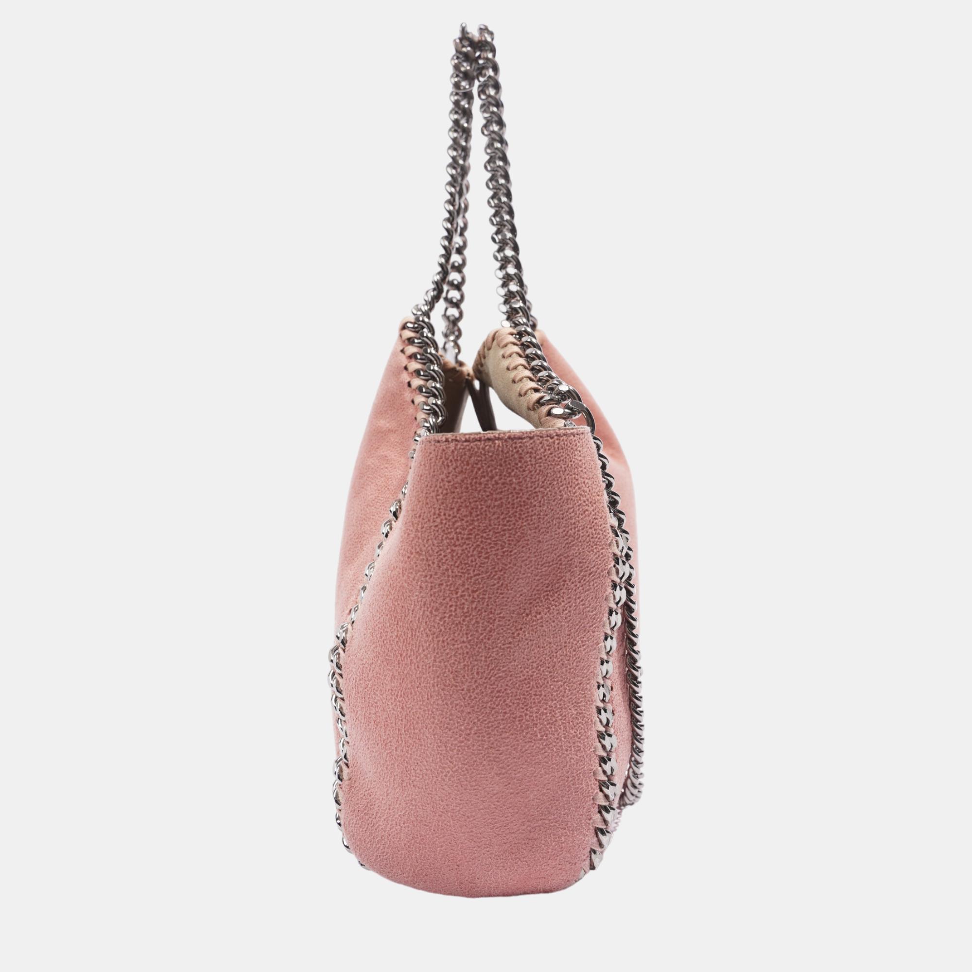 

Stella McCartney Reversible Falabella Tote Bag Pink Polyurethane Mini