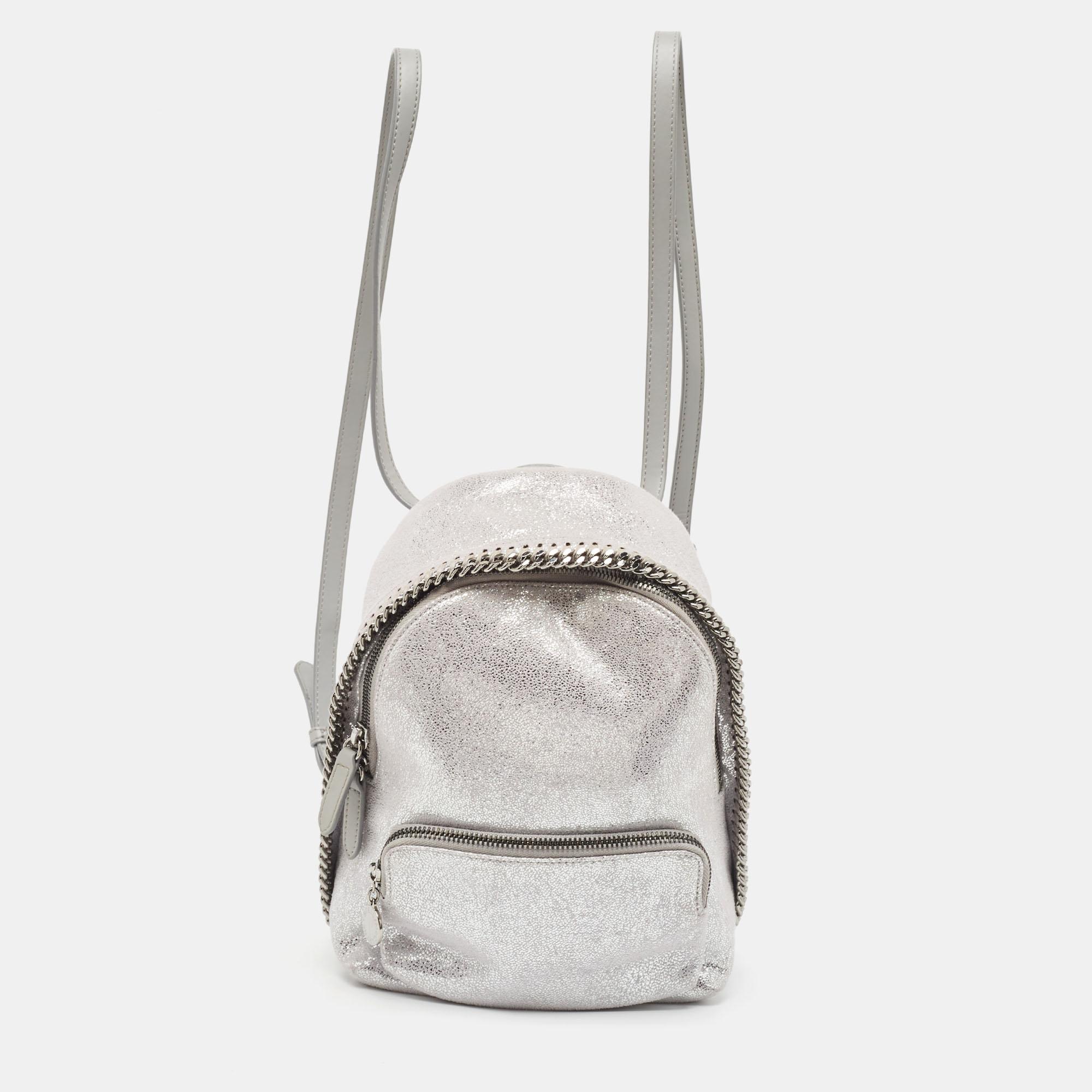 

Stella McCartney Silver Faux Leather Falabella Backpack