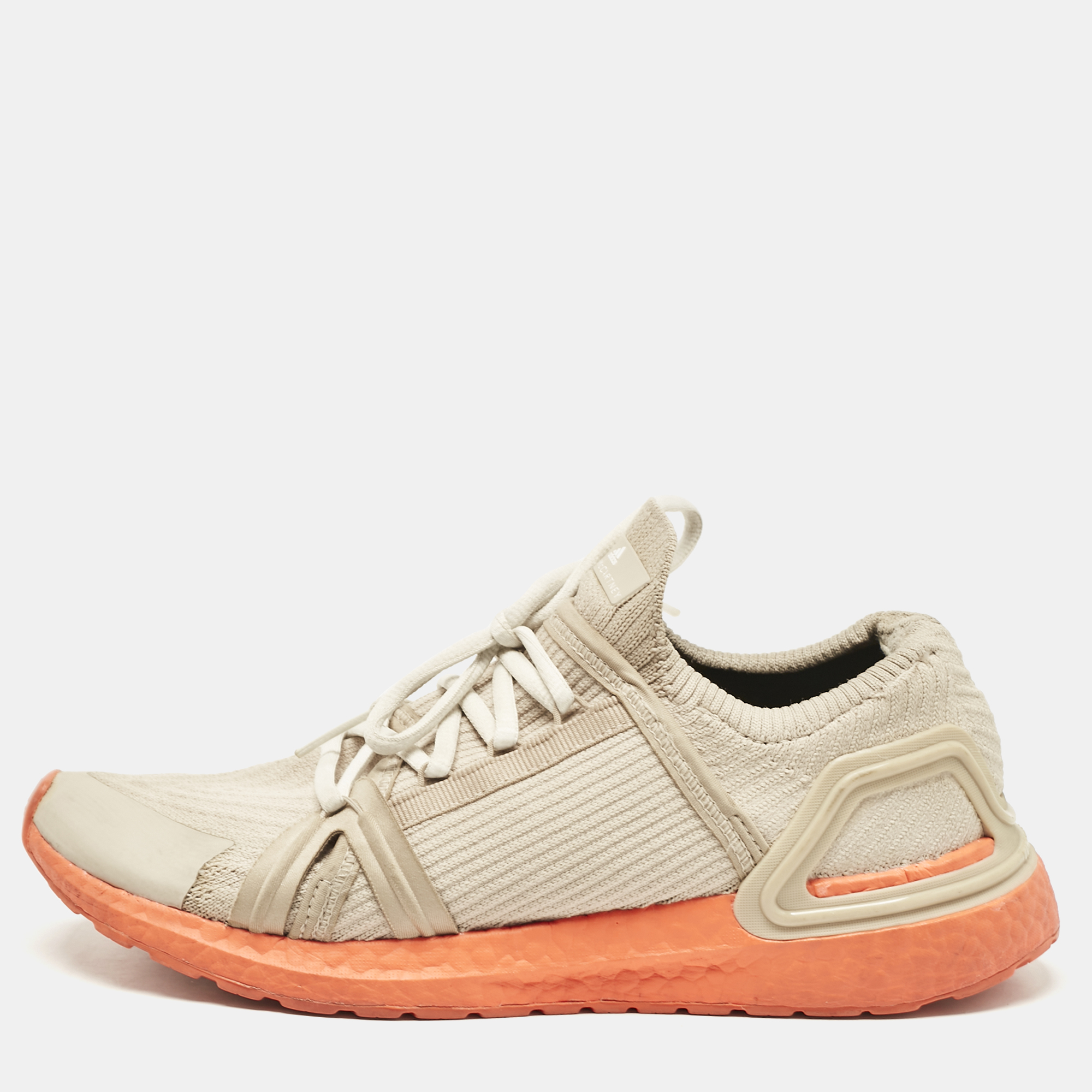 

Stella McCartney X Adidas Beige Knit Fabric Ultraboost 20 Sneakers Size