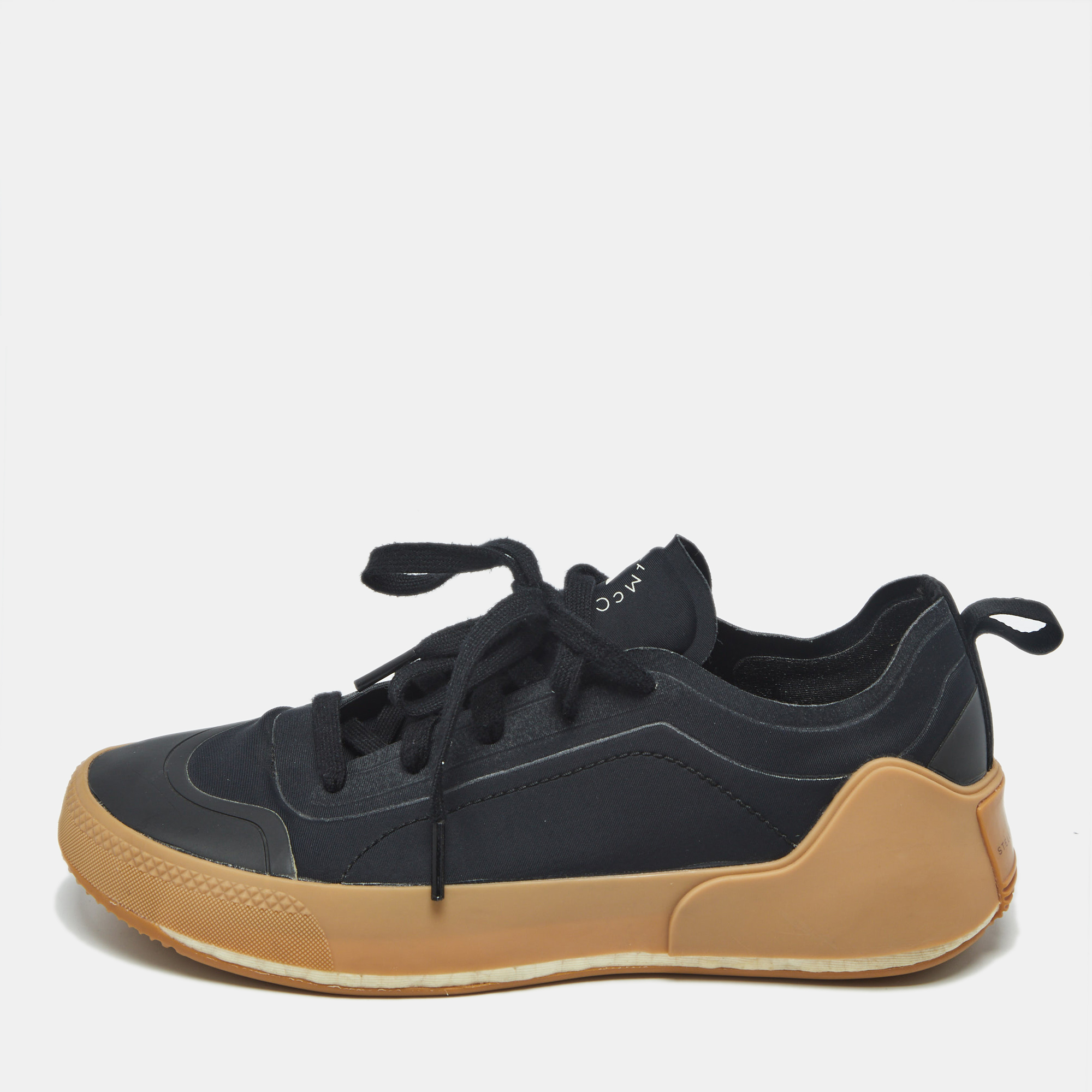 

Stella McCartney x Adidas Black Neoprene Treino Low Top Sneakers Size 39 1/3