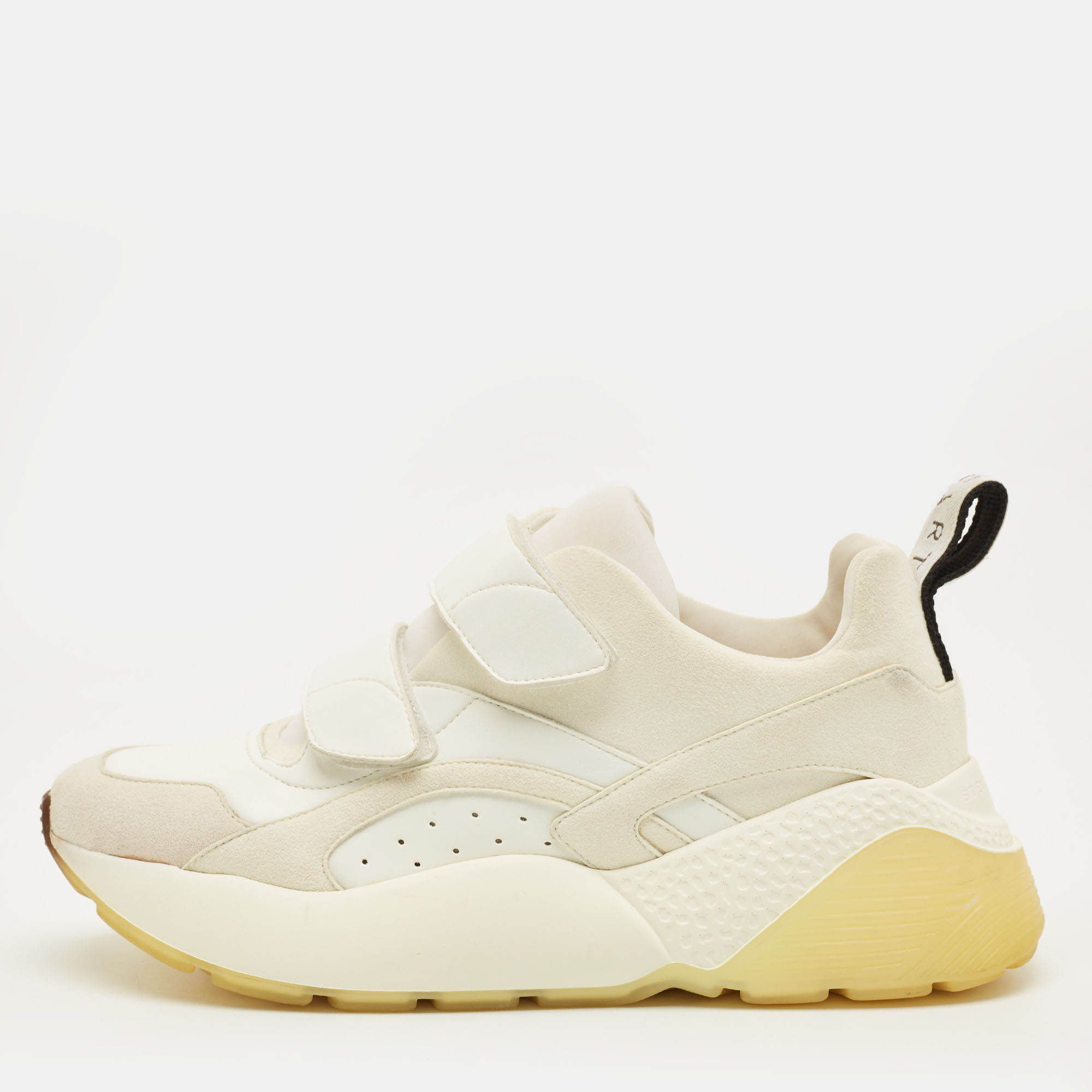 

Stella McCartney Eclypse Size  White/Grey Faux Leather and Faux Suede Lace Up Sneakers