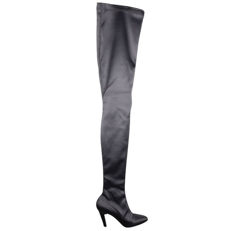 

Stella McCartney Gray Canvas Thigh Hight Boots Size, Grey