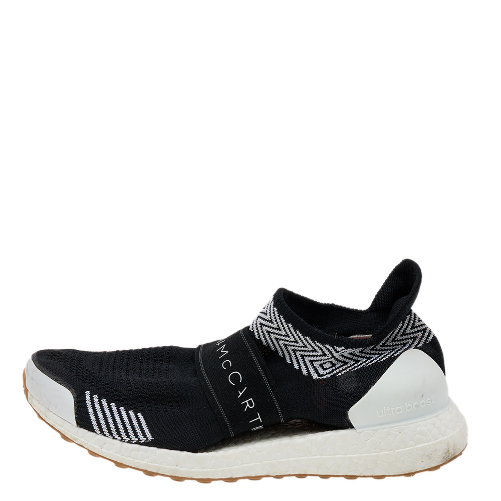

Adidas by Stella McCartney Black/White Knit Fabric Ultraboost 3D Sneakers Size 38 2/3