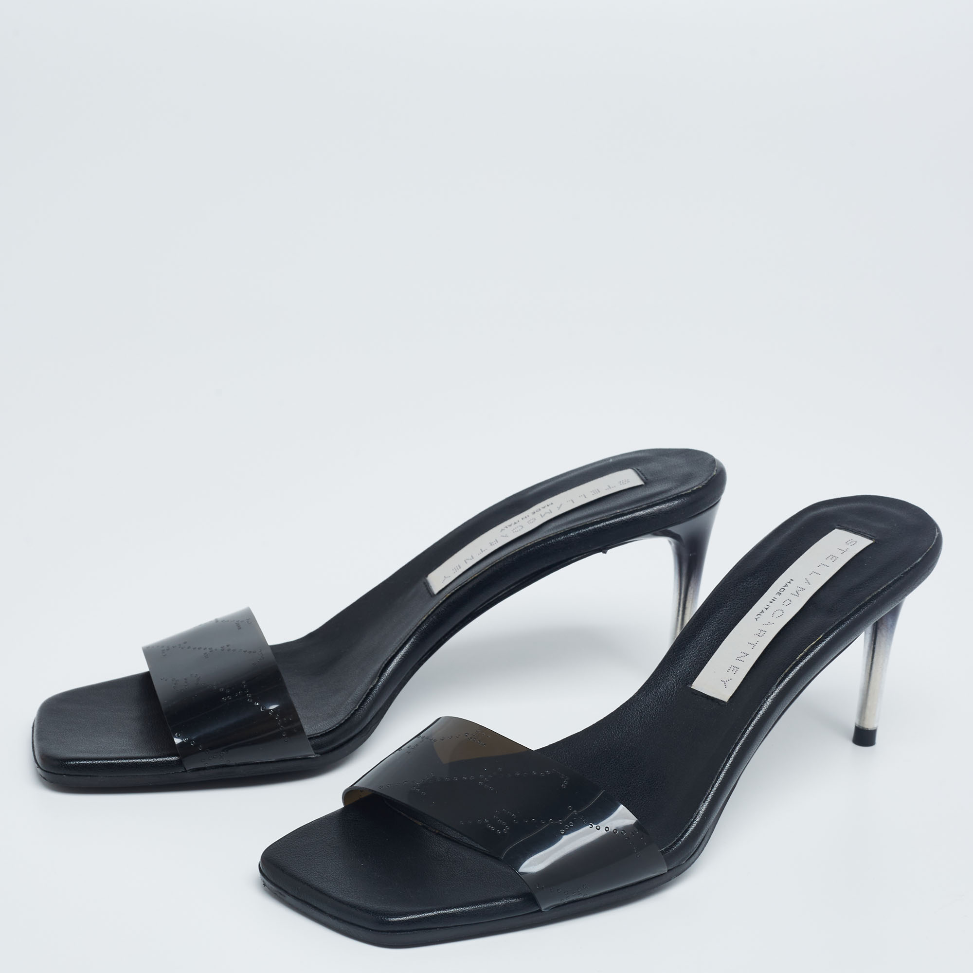 

Stella McCartney Black PVC Slide Sandals Size