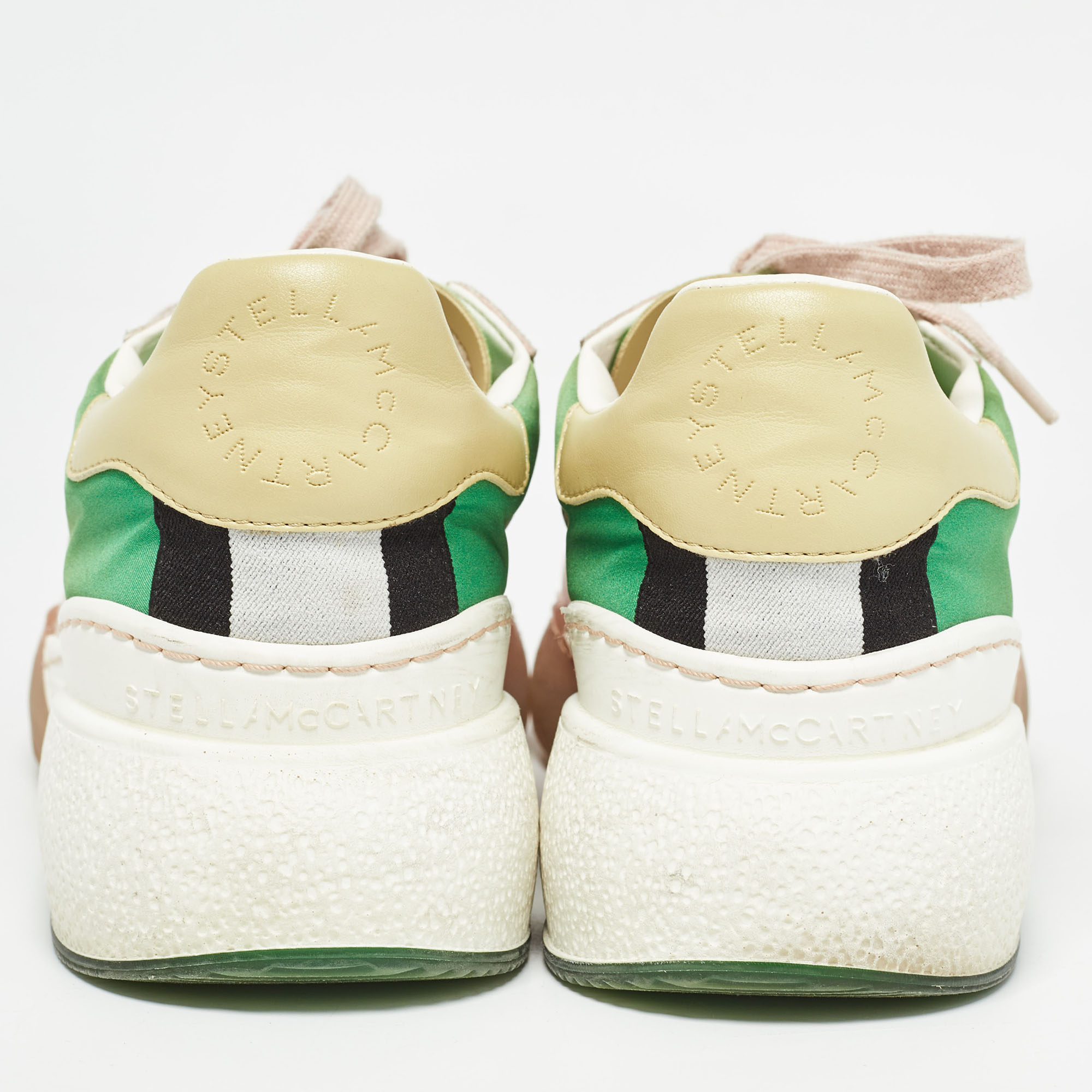Stella McCartney Multicolor Fabric and Faux Suede Low Top Sneakers Size 38 