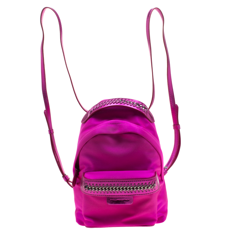 Pre Owned Stella McCartney Dark Pink Nylon Falabella Backpack