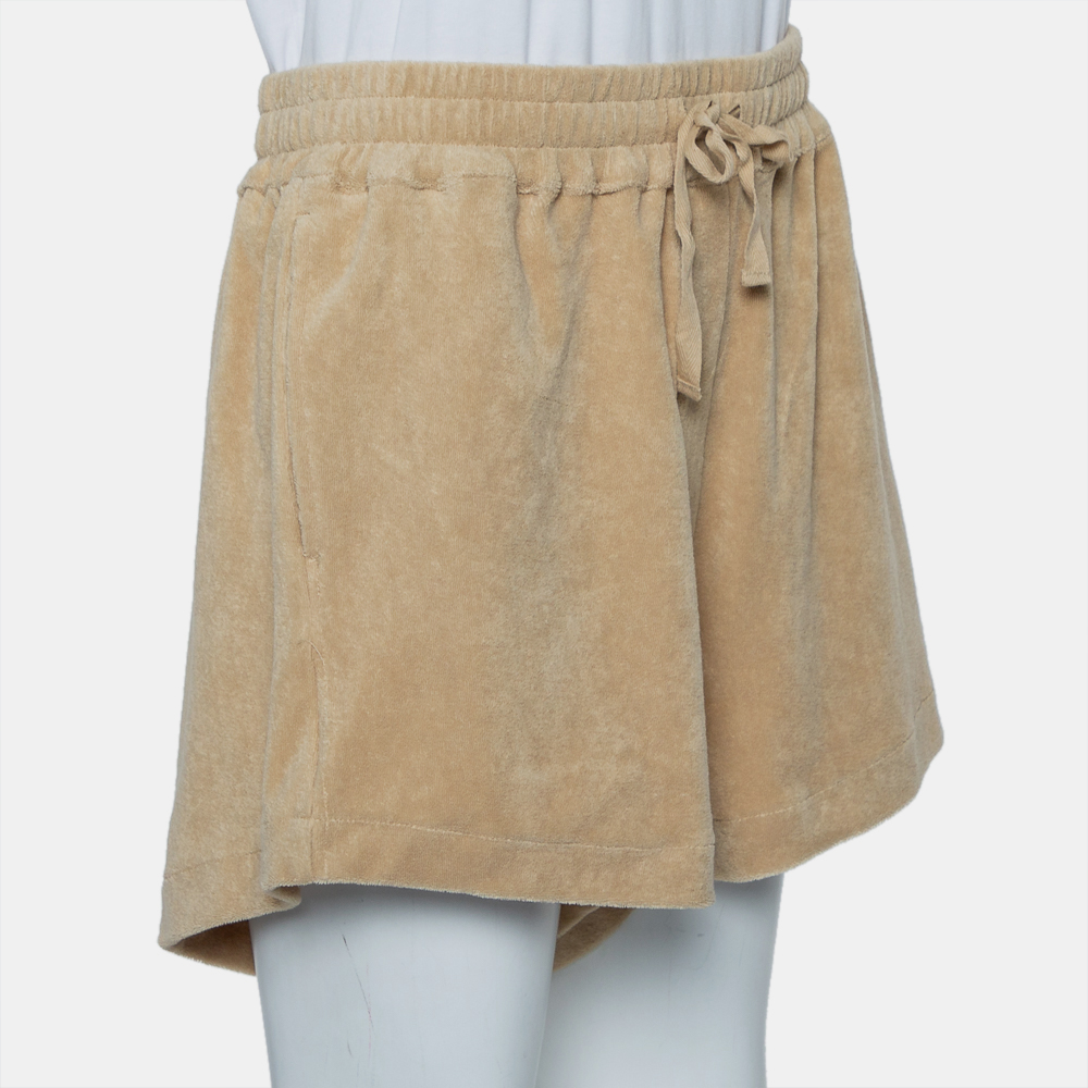 

Stockholm Atelier X & other stories Cream Velour Drawstring Shorts