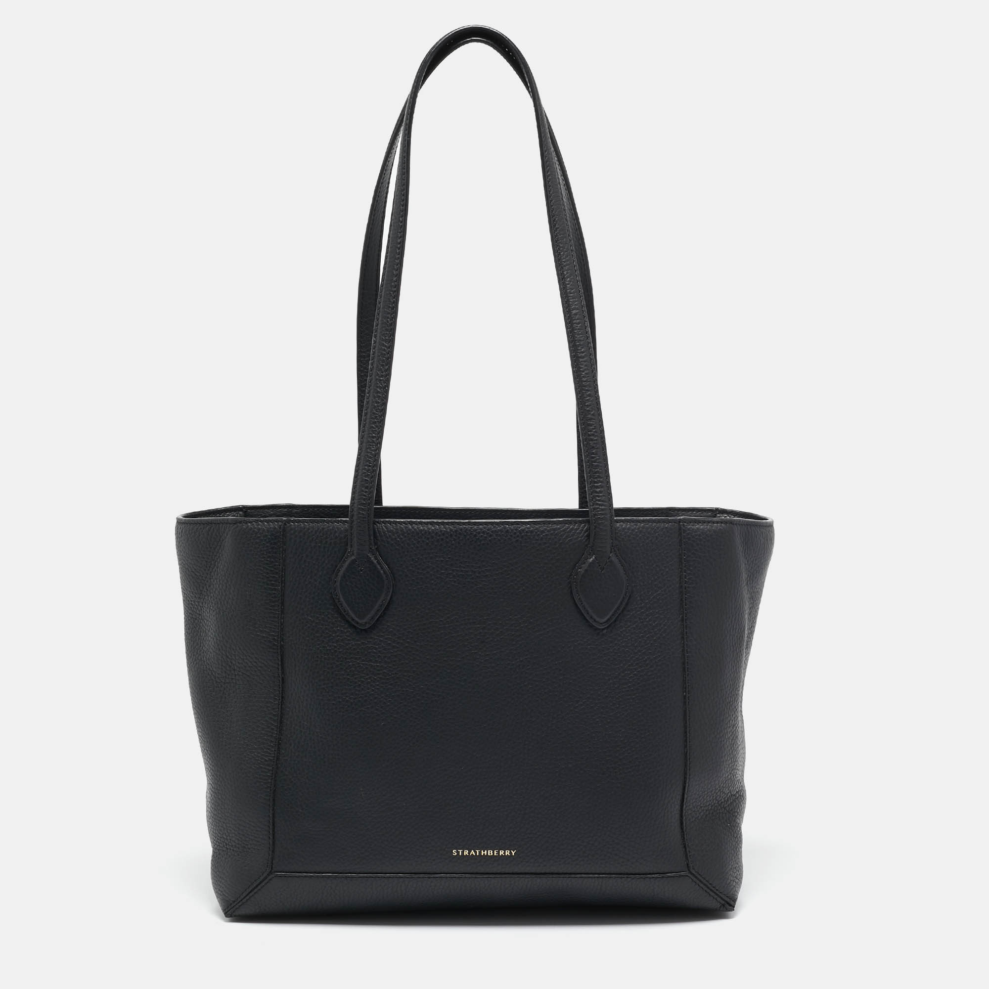 

Strathberry Black Leather Tote