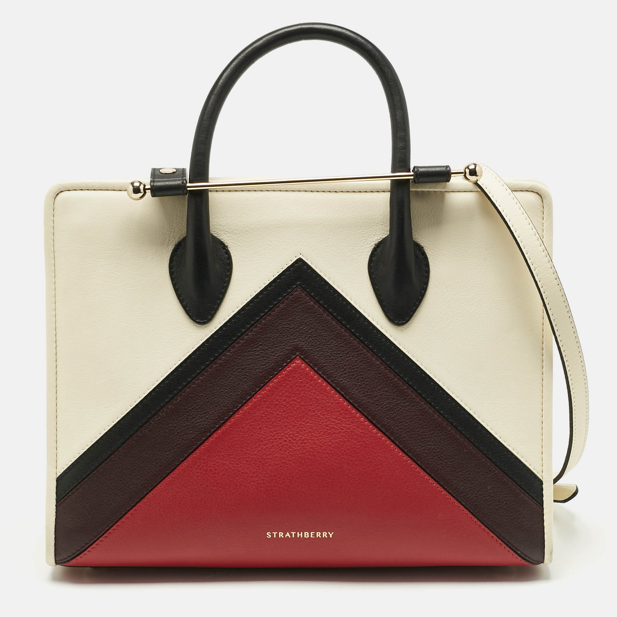 

Strathberry Multicolor Leather Midi Tote