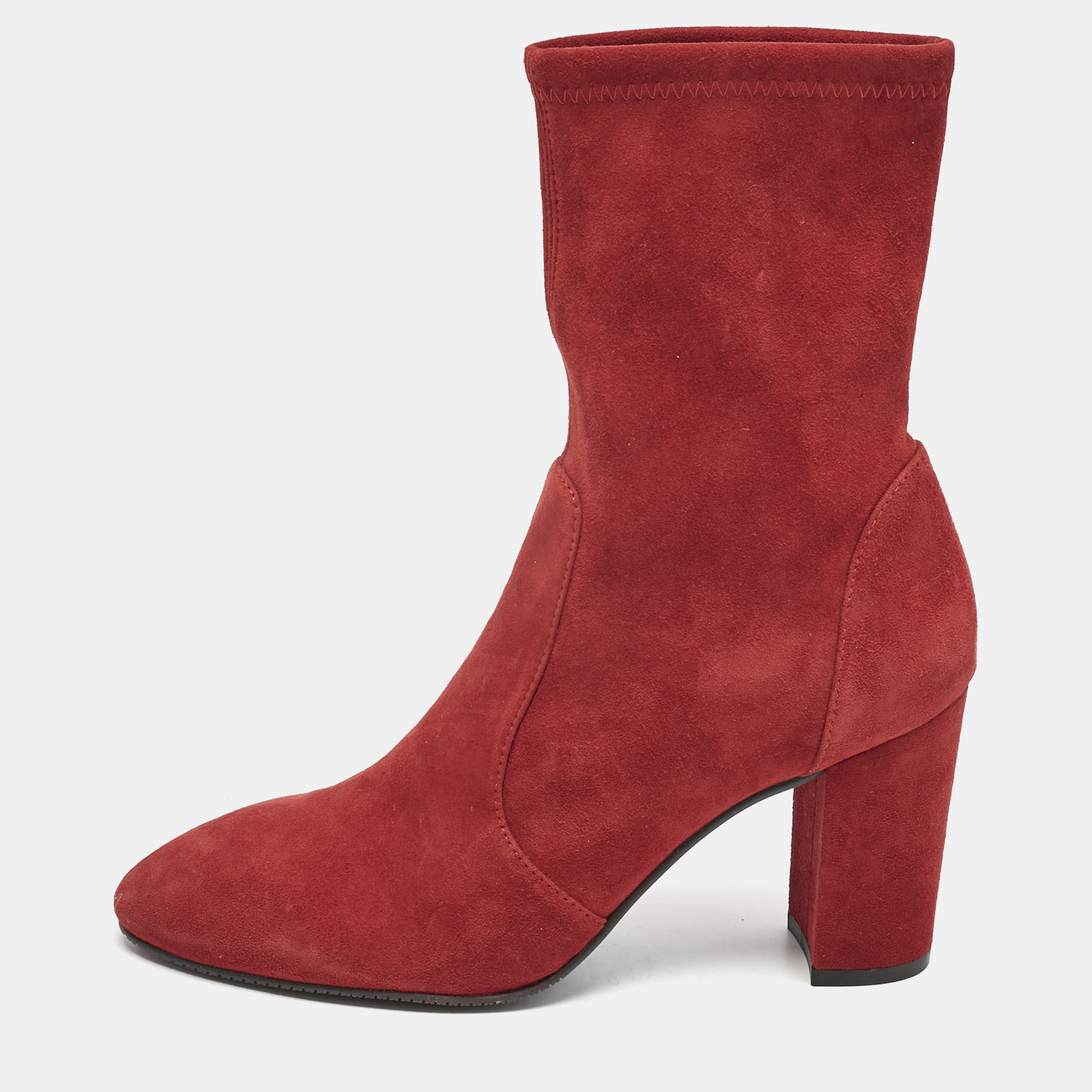 

Stuart Weitzman Red Suede Yuliana Ankle Boots Size