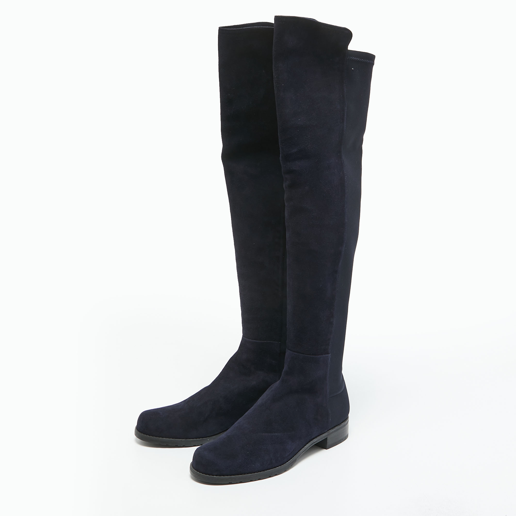 

Stuart Weitzman Navy Blue Suede Knee Length Boots Size