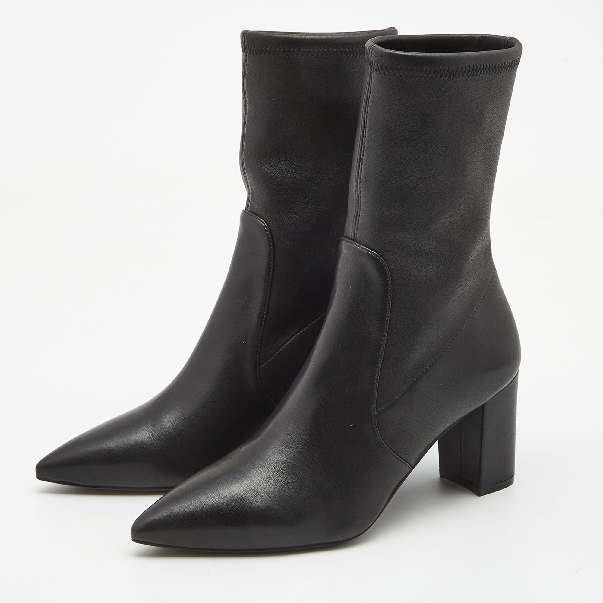 

Stuart Weitzman Black Leather Ankle Boots Size