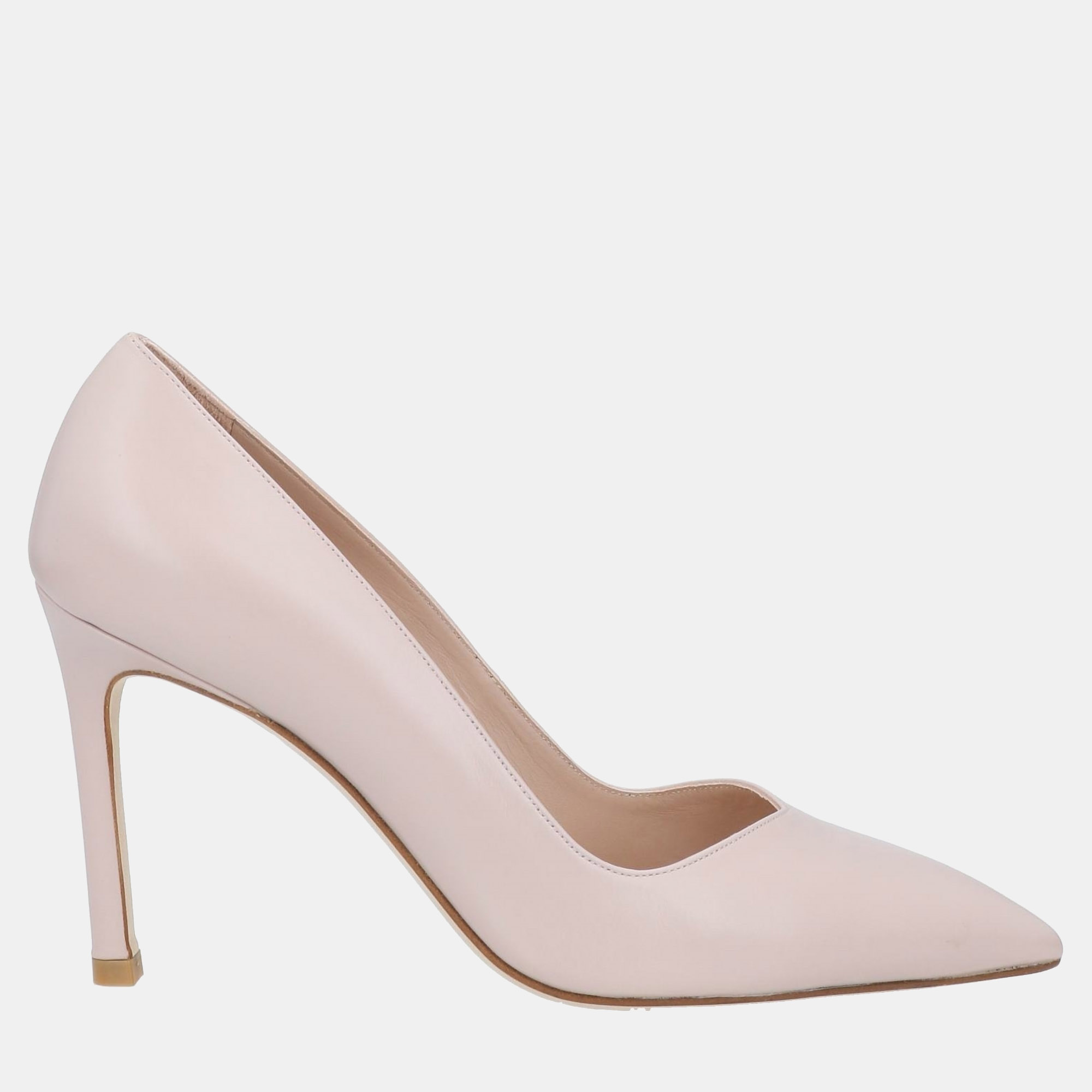 

Stuart Weitzman Leather Pointed Toe Pumps Size, Pink