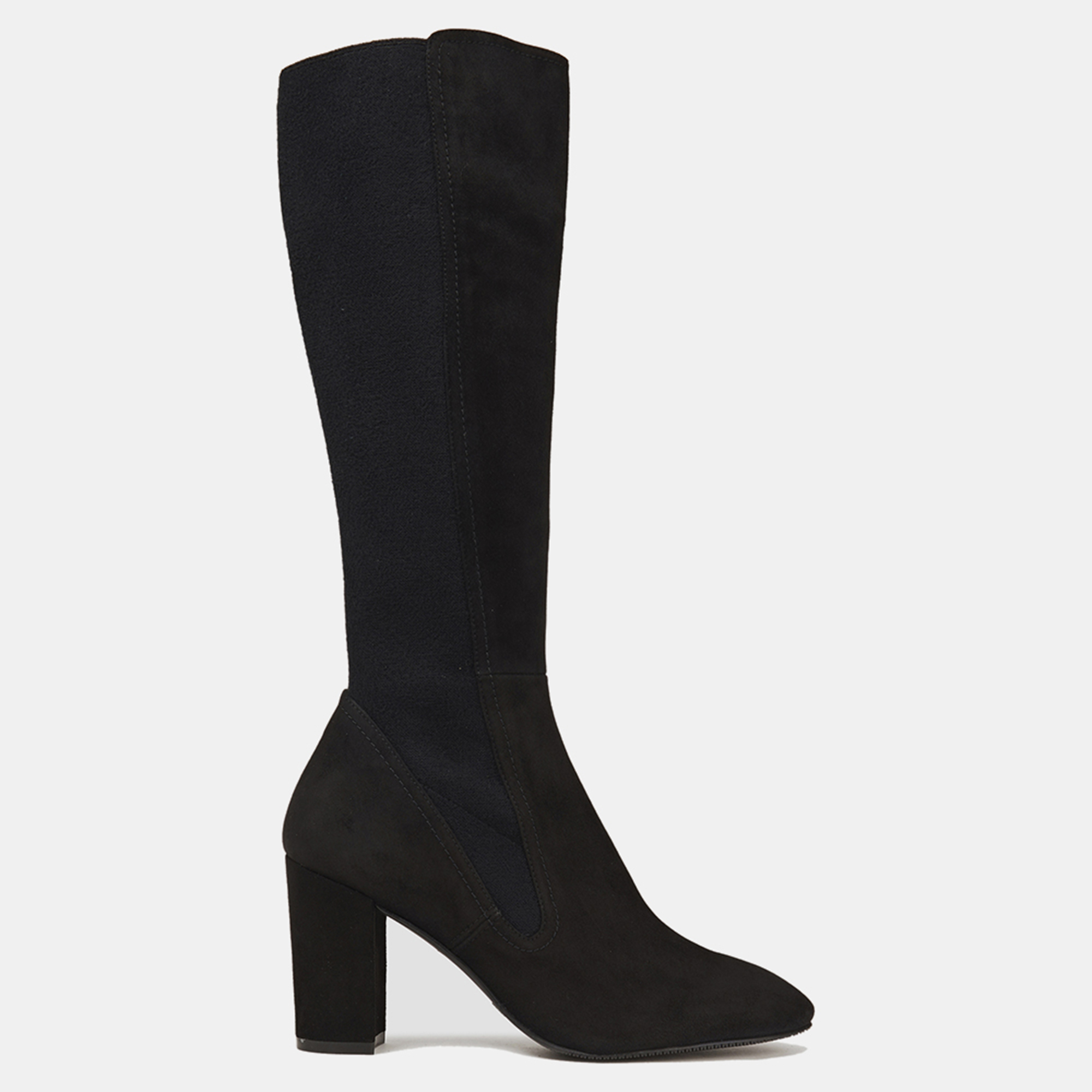 Pre-owned Stuart Weitzman Suede Calf Length Boots 36 In Black