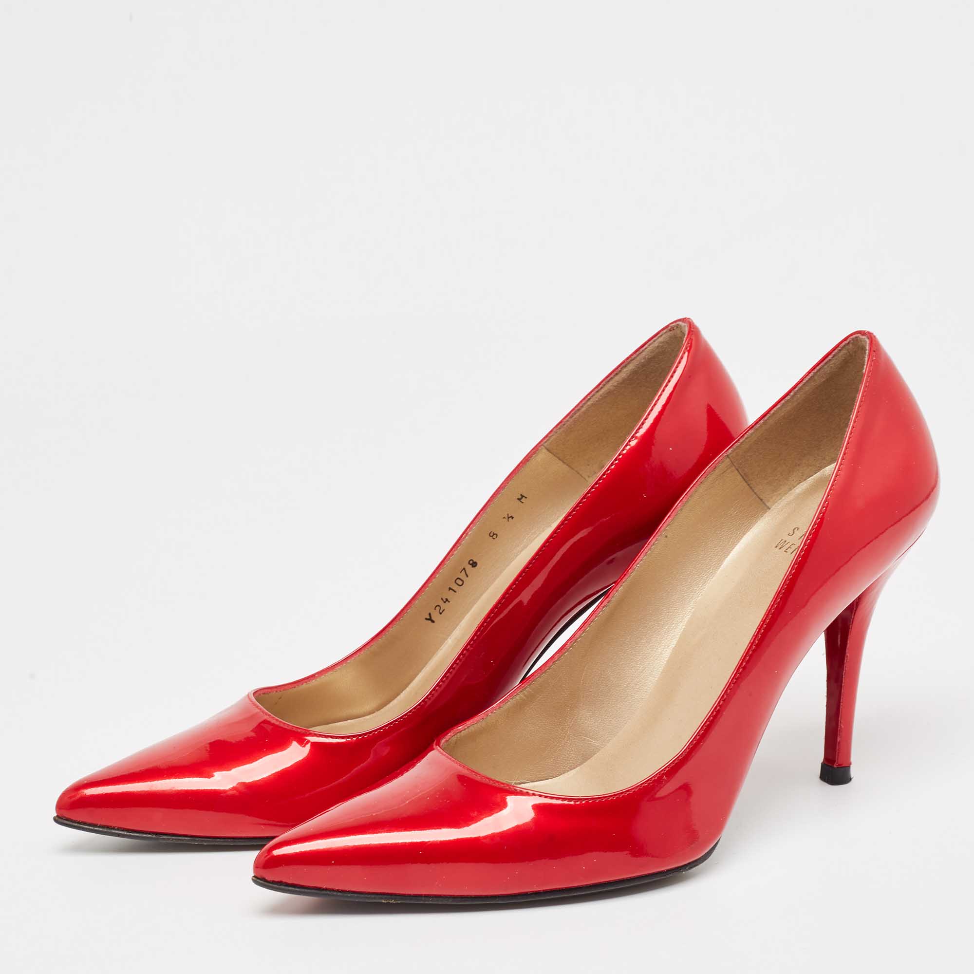 Stuart Weitzman Red Patent Leather Stuart Pumps Size 39 