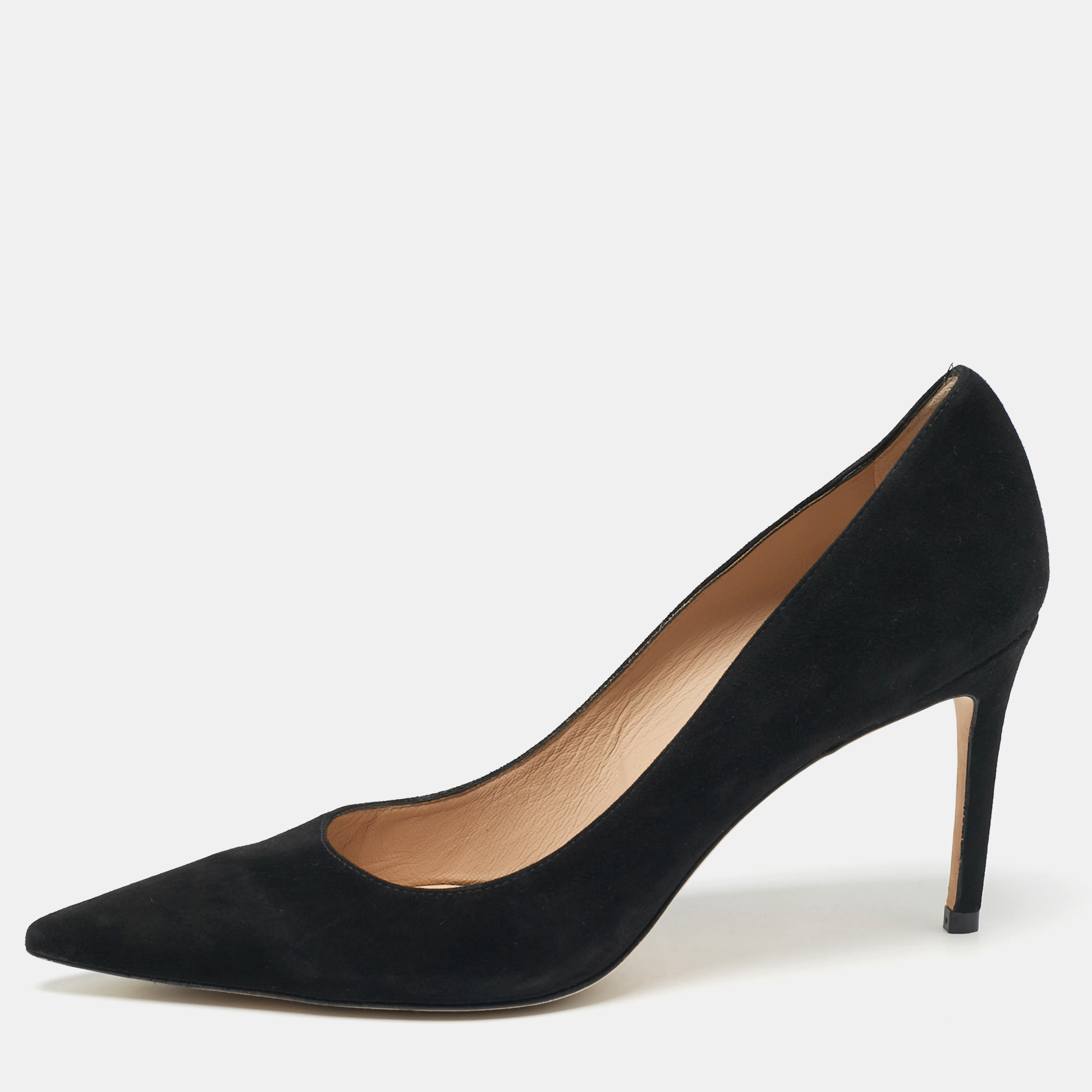 

Stuart Weitzman Black Suede Pointed Toe Pumps Size