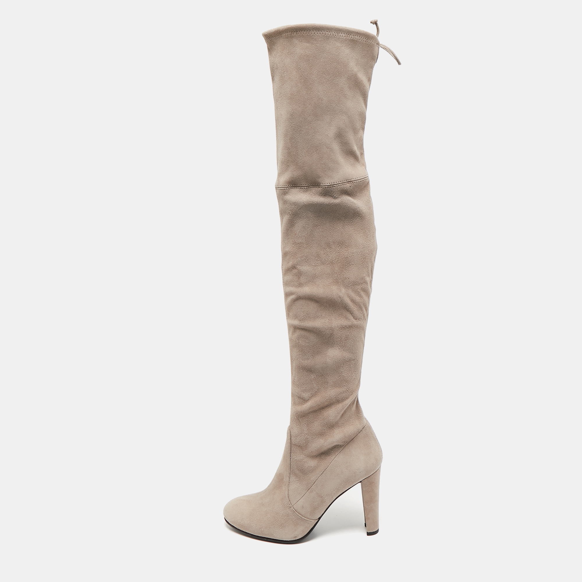 

Stuart Weitzman Beige Suede Yuliana 85 Knee Length Boots Size