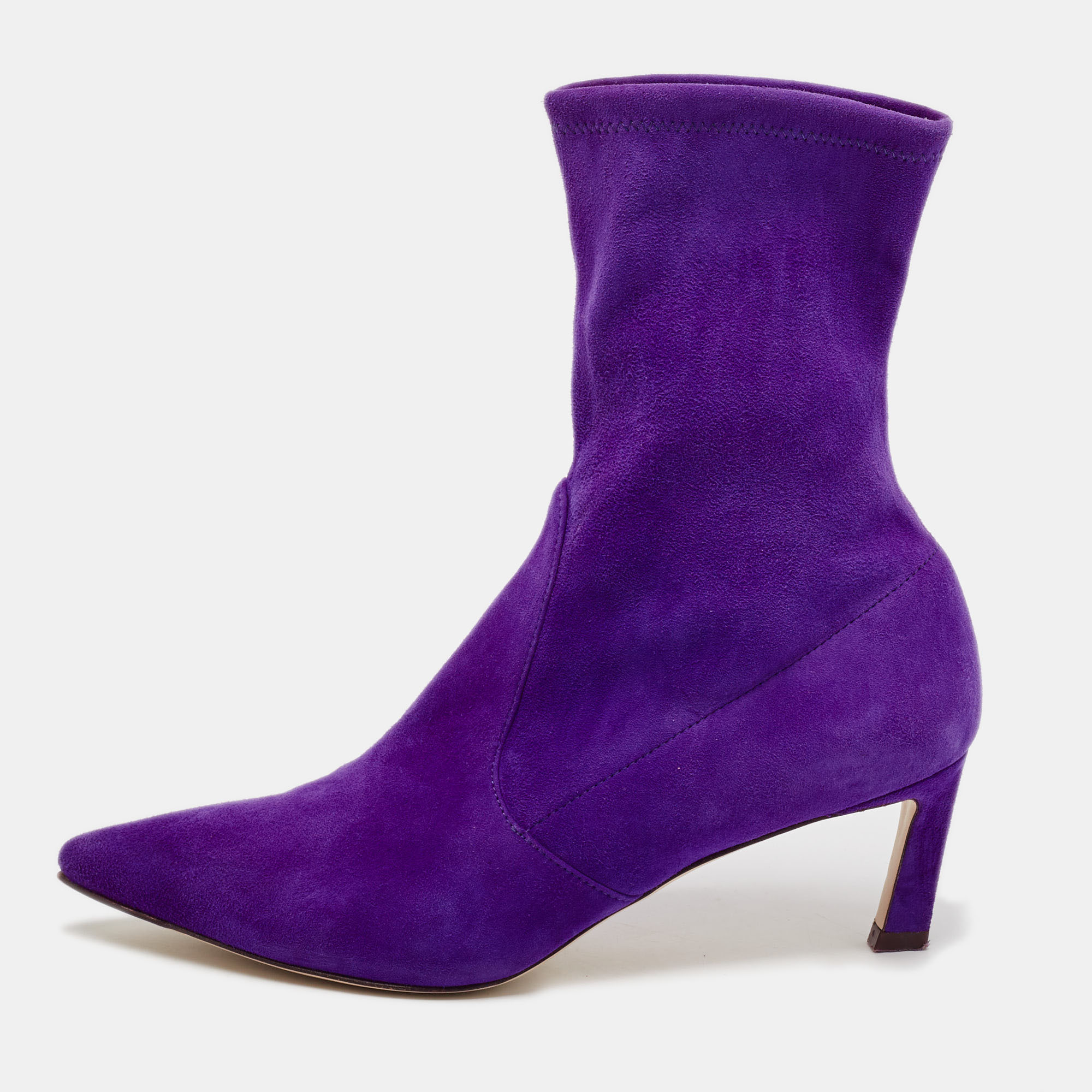 

Stuart Weitzman Purple Suede Ankle Booties Size