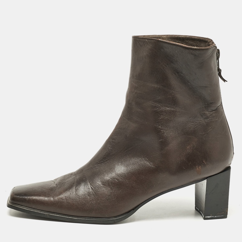 

Stuart Weitzman Brown Leather Ankle Length Boots Size