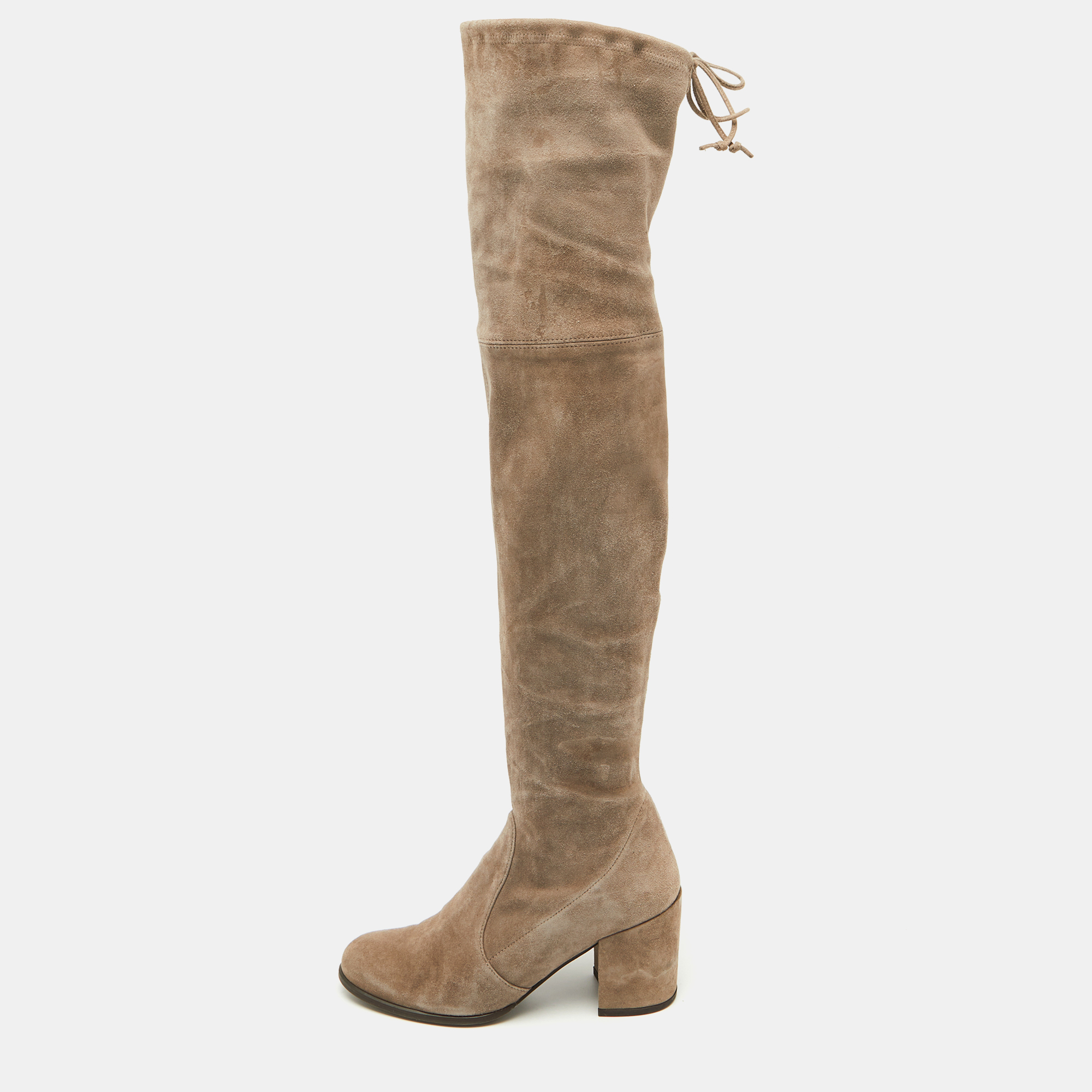 

Stuart Weitzman Taupe Grey Suede Over The Knee Boots Size 37.5