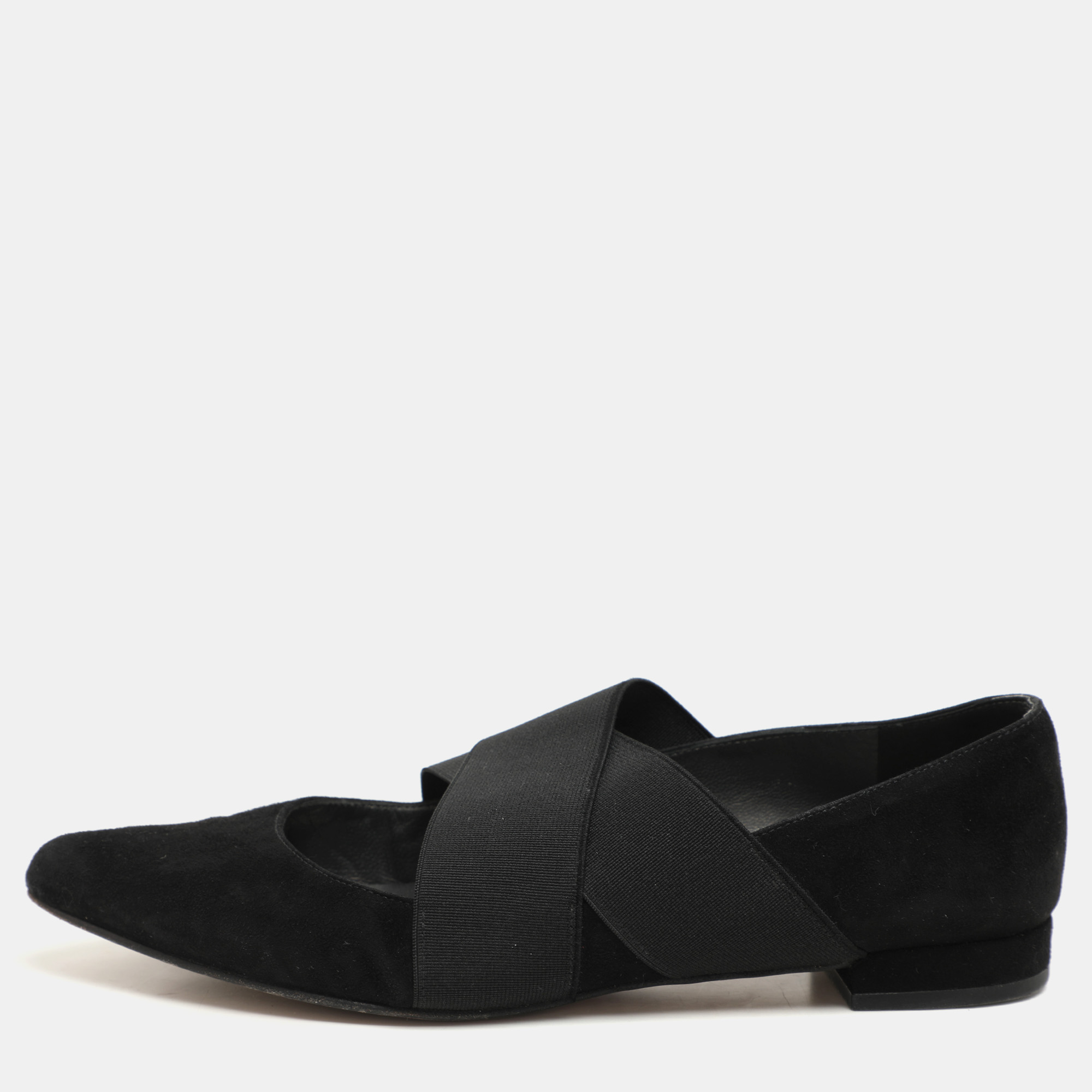

Stuart Weitzman Black Elastane and Suede Pumps Size 37