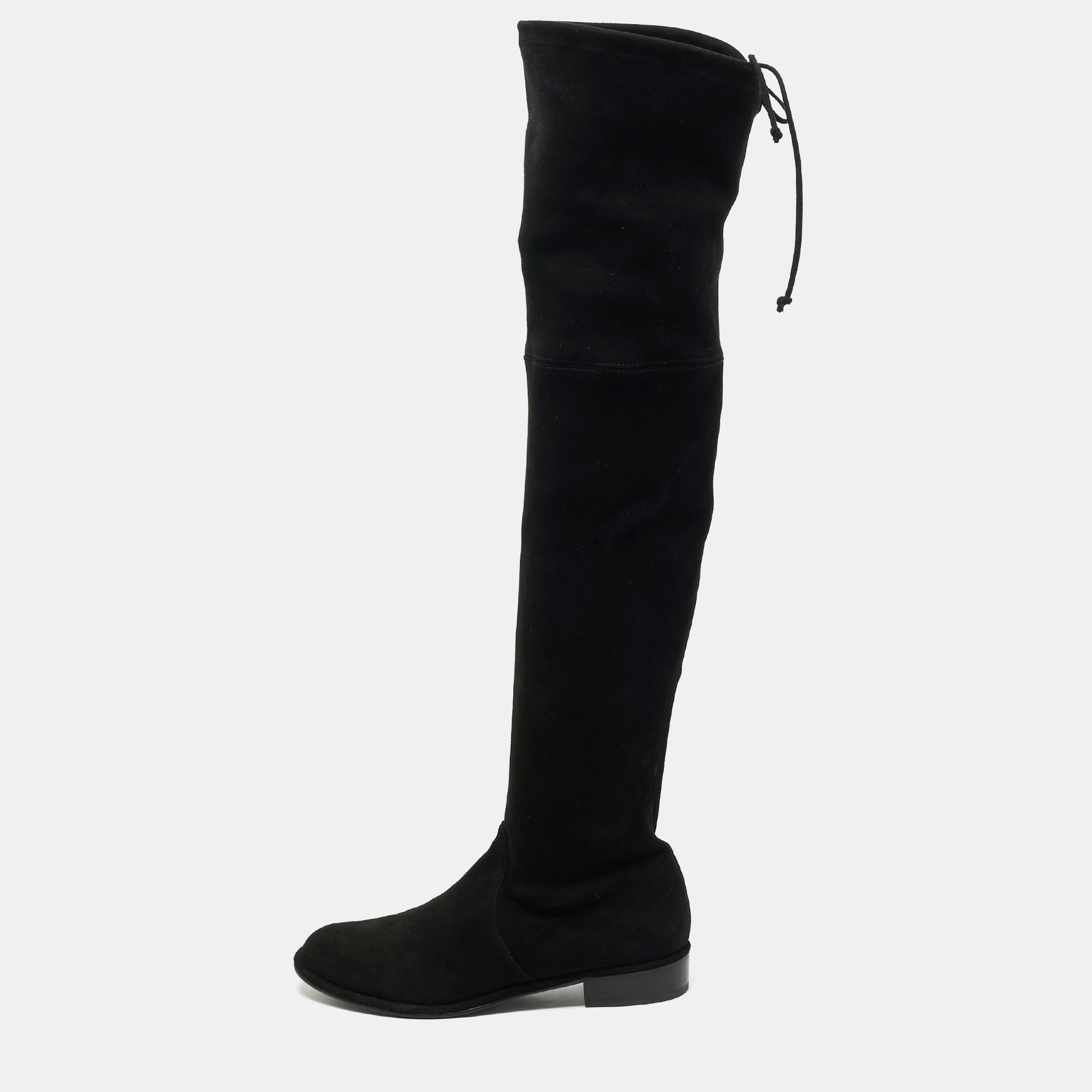 

Stuart Weitzman Black Suede Lowland Over The Knee Boots Size
