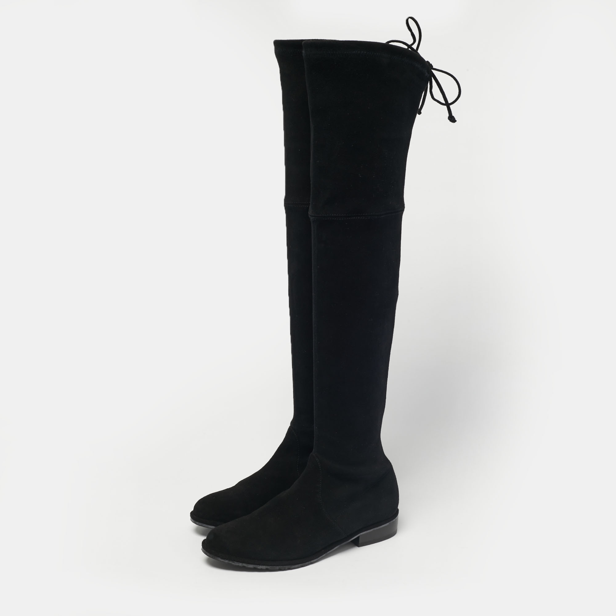 

Stuart Weitzman Black Suede Lowland Over The Knee Boots Size 36